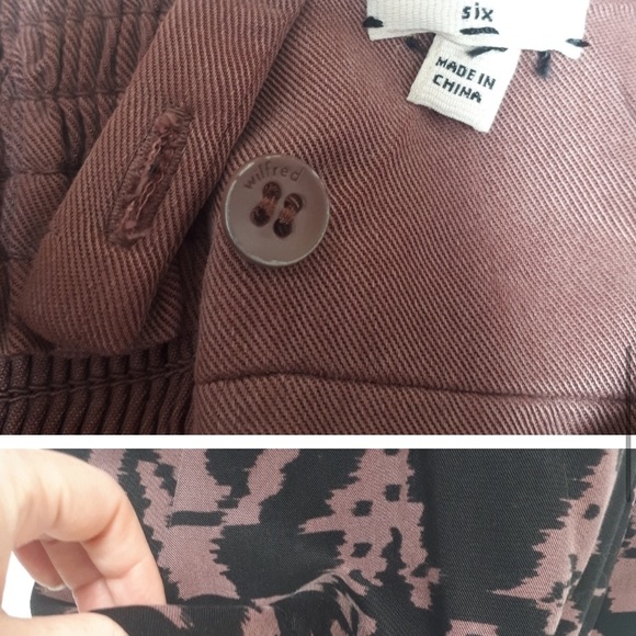 Aritzia Wilfred Black Maroon Dress 6 - Picture 8 of 10